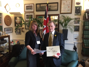 Sir David Amess MP with Post Office Public Affairs Manager, Laura Tarling